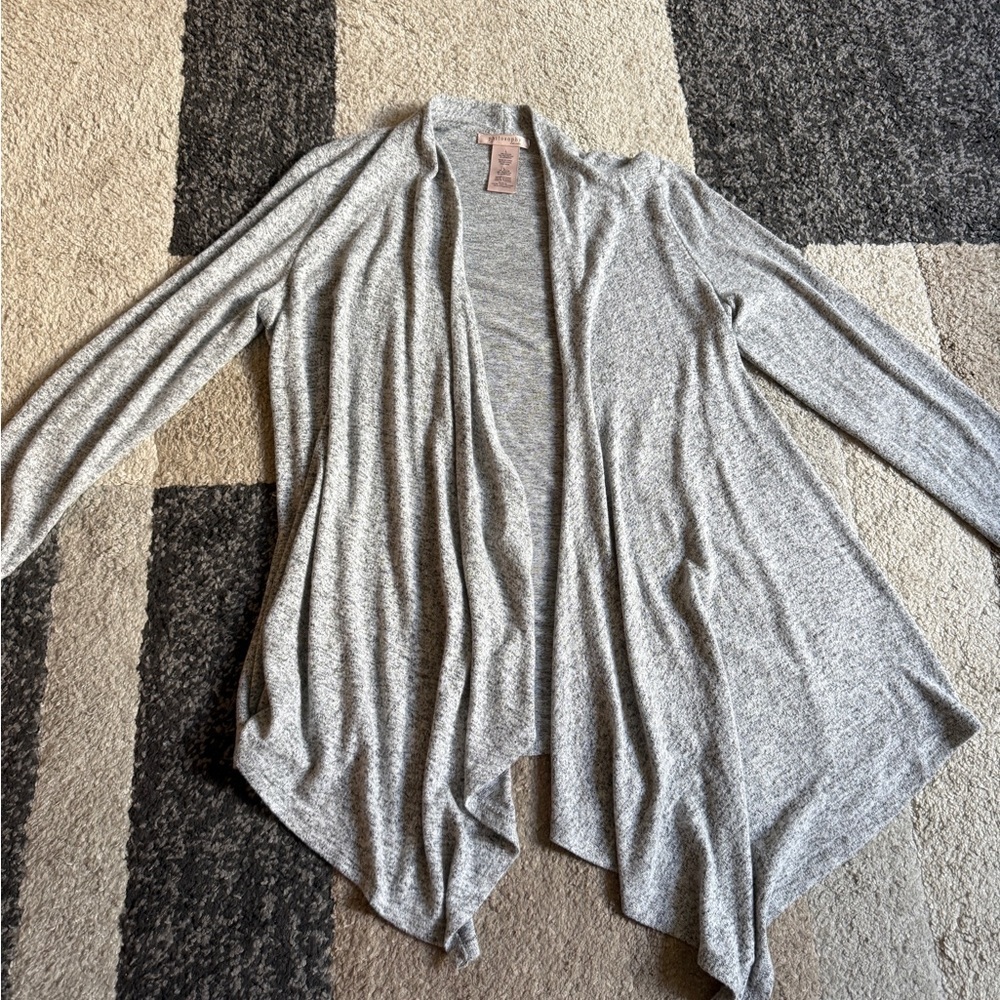 Philosophy Open Front Heather Gray Women's Cardigan - Large